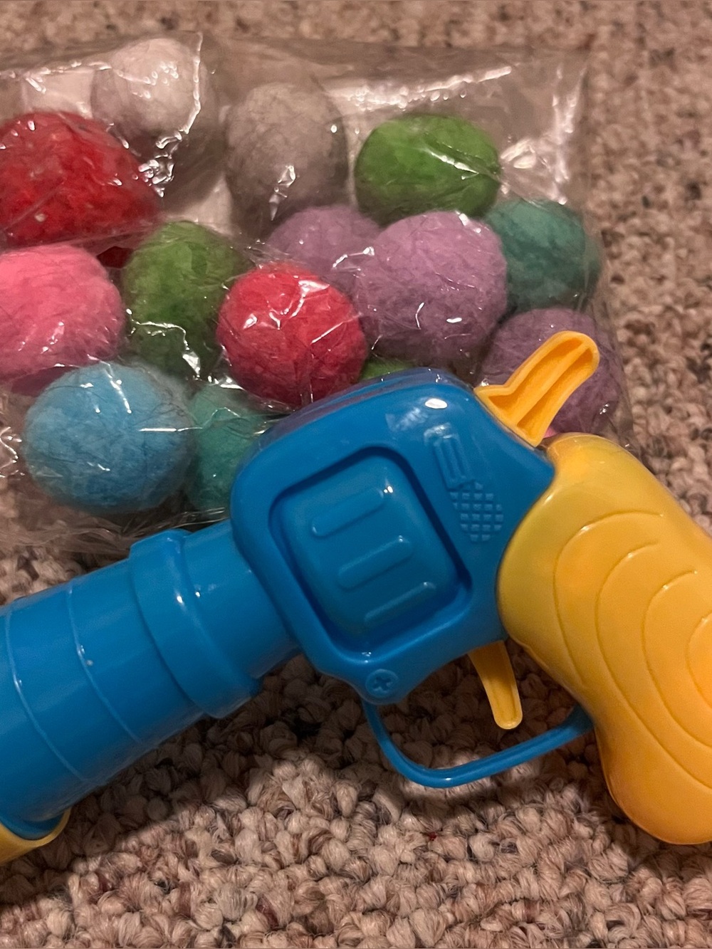 Kids and Kats!!!! Foam Ball Blaster Toy - Blue & Yellow